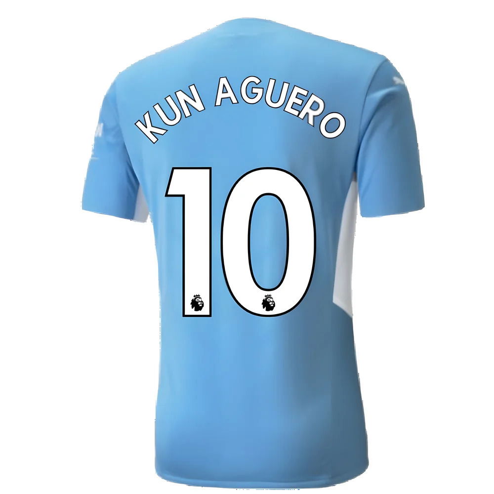 2021-2022 Man City Authentic Home Shirt (KUN AGUERO 10)