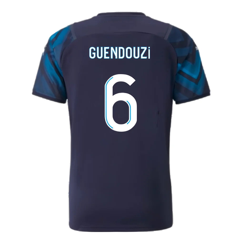 2021-2022 Marseille Authentic Away Shirt (GUENDOUZI 6)