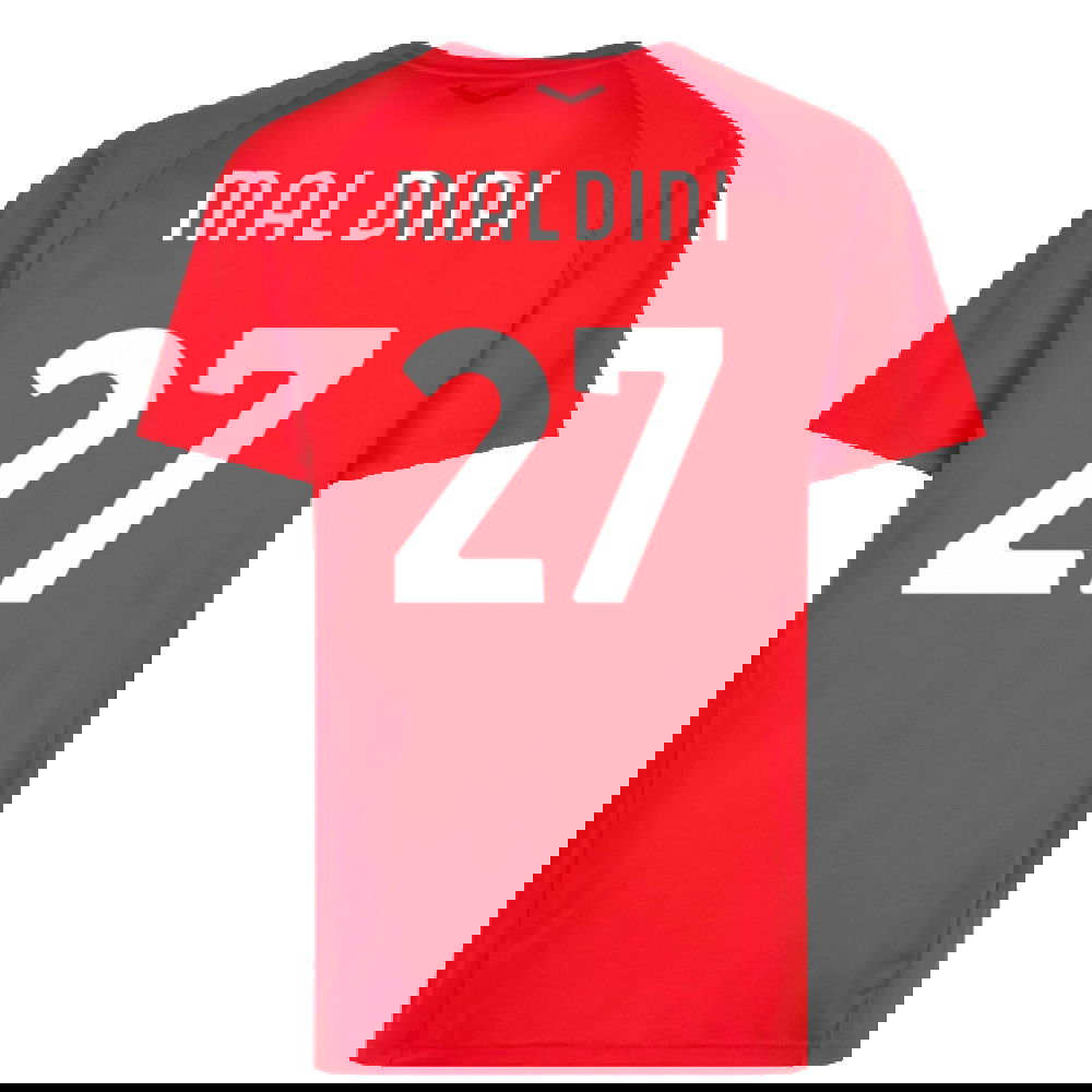 2022-2023 AC Milan Casuals Tee (Red) (MALDINI 27)