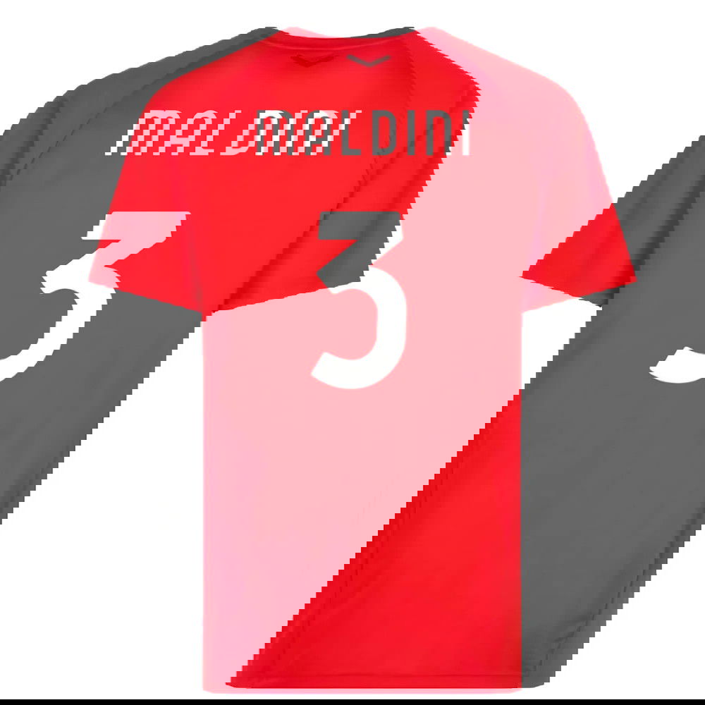 2022-2023 AC Milan Casuals Tee (Red) (MALDINI 3)