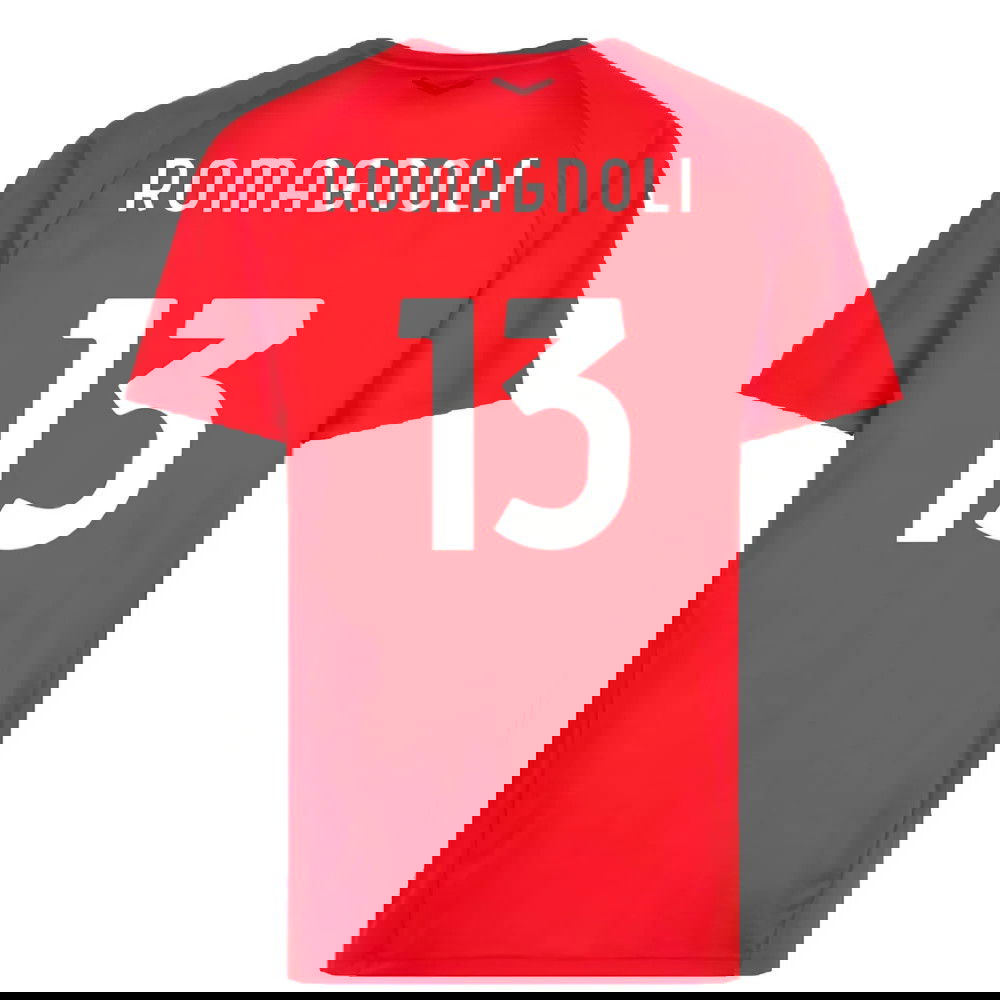 2022-2023 AC Milan Casuals Tee (Red) (ROMAGNOLI 13)