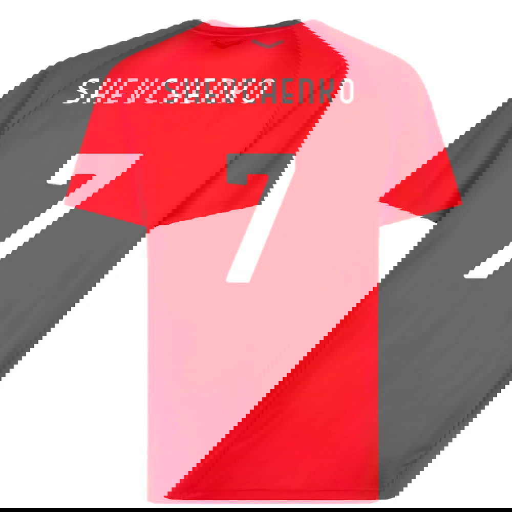 2022-2023 AC Milan Casuals Tee (Red) (SHEVCHENKO 7)