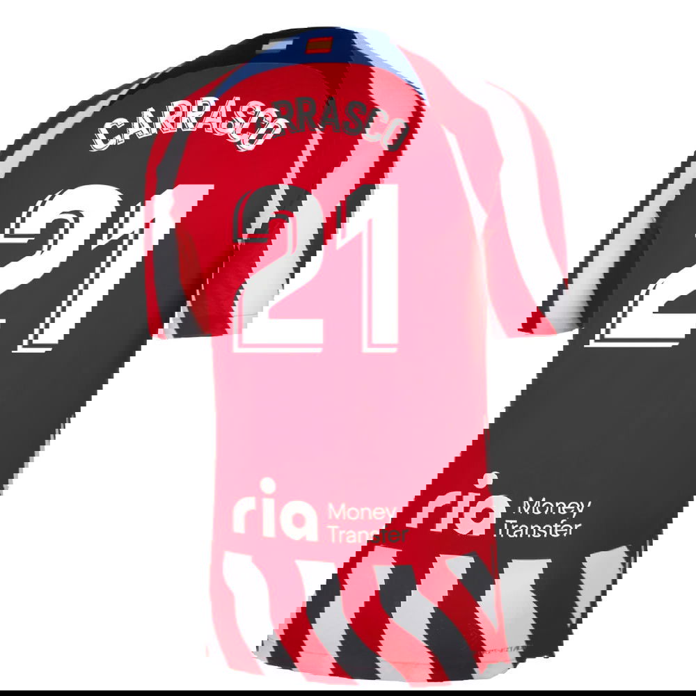 2022-2023 Atletico Madrid Home Player Issue Jersey (CARRASCO 21)