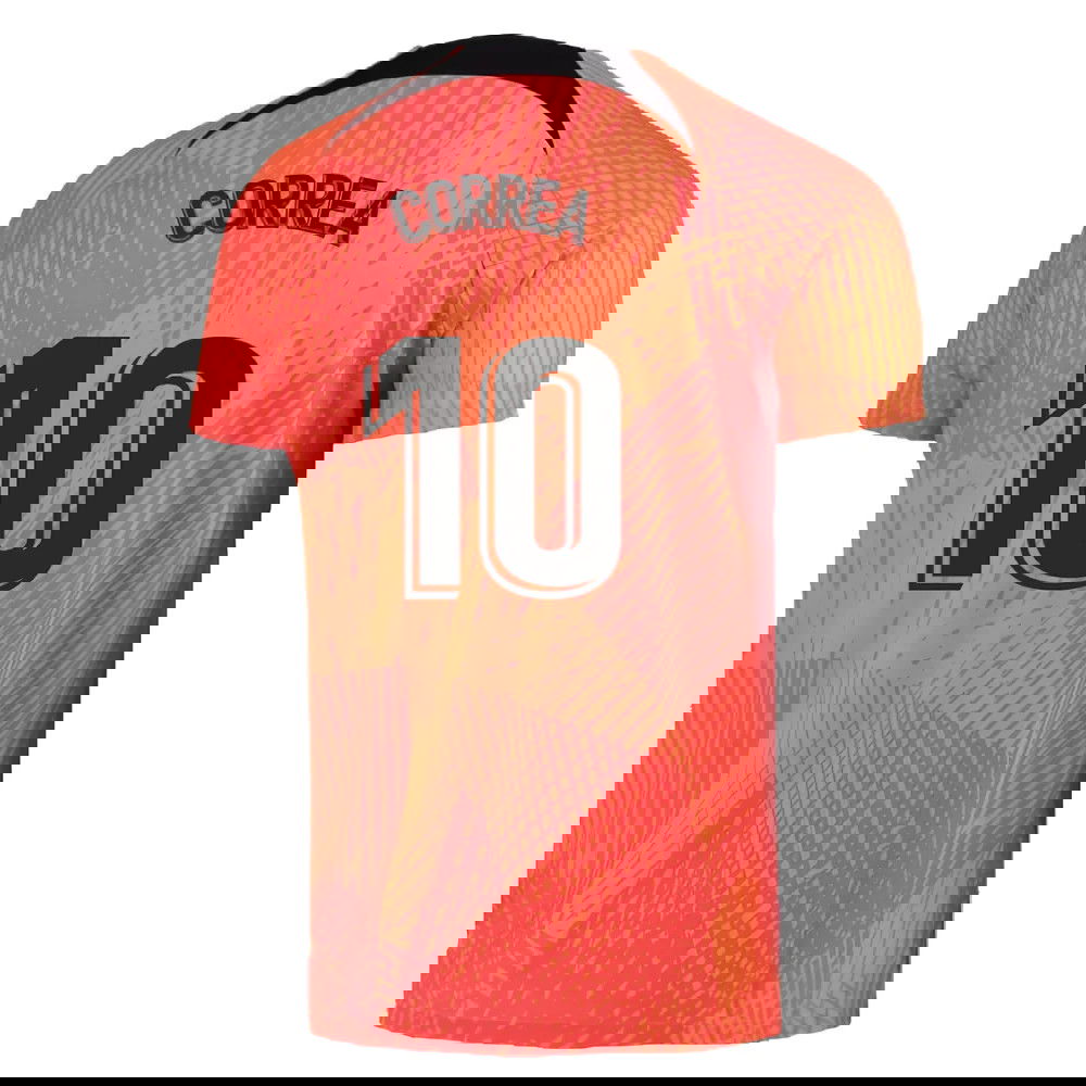 2022-2023 Atletico Madrid Pre-Match Training Shirt (Laser Crimson) (CORREA 10)