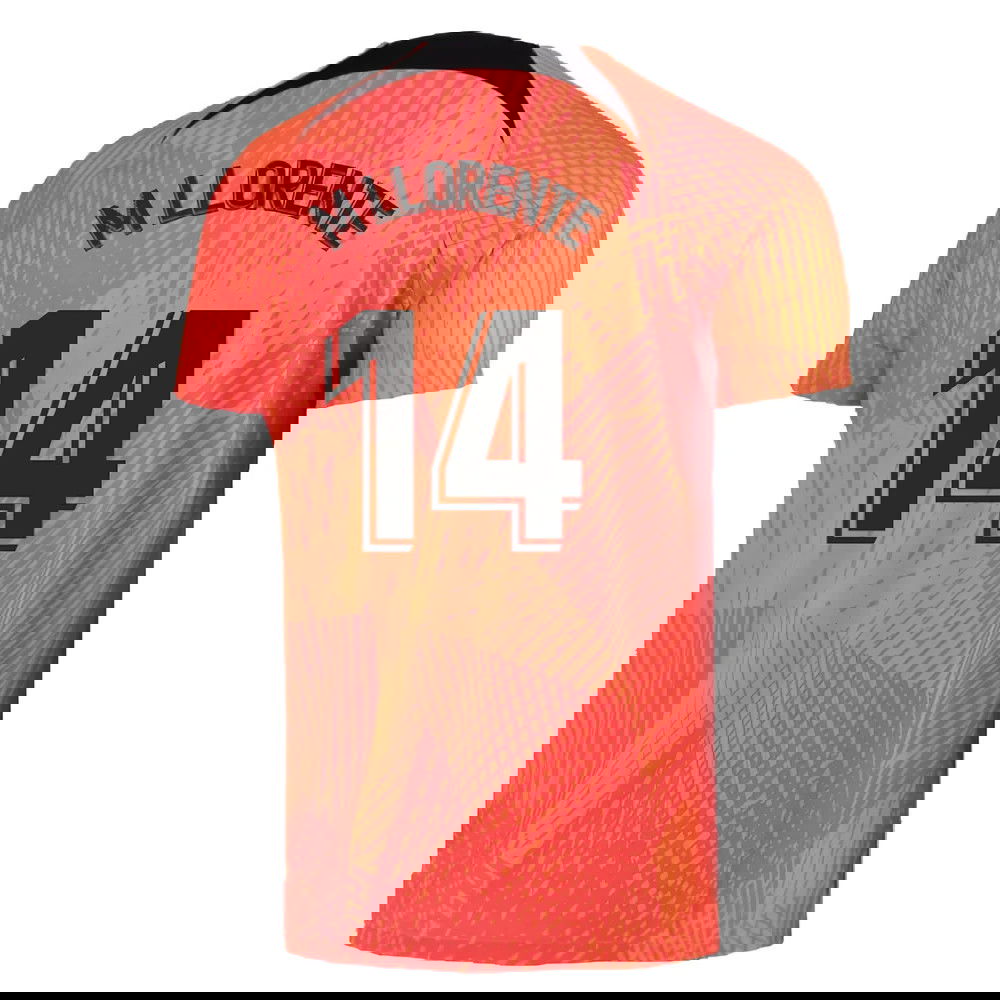 2022-2023 Atletico Madrid Pre-Match Training Shirt (Laser Crimson) (M LLORENTE 14)