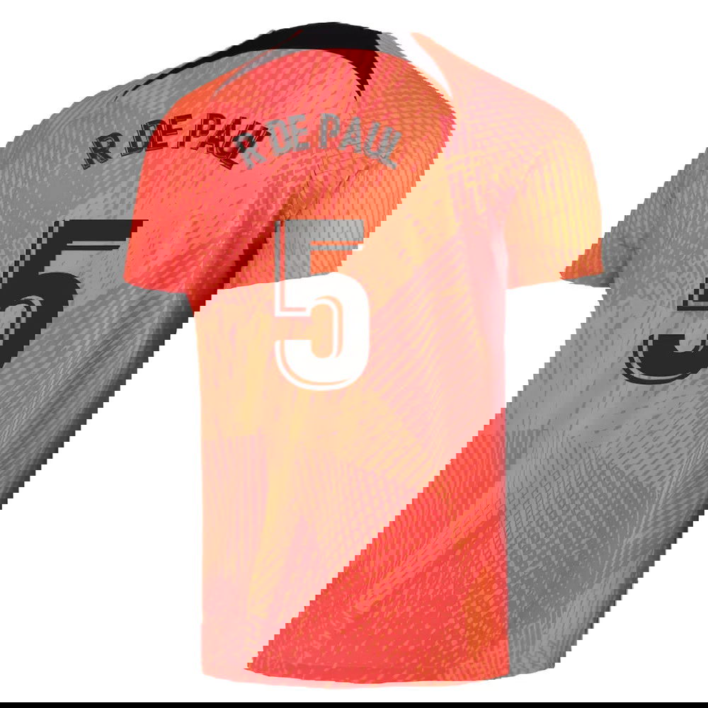 2022-2023 Atletico Madrid Pre-Match Training Shirt (Laser Crimson) (R DE PAUL 5)