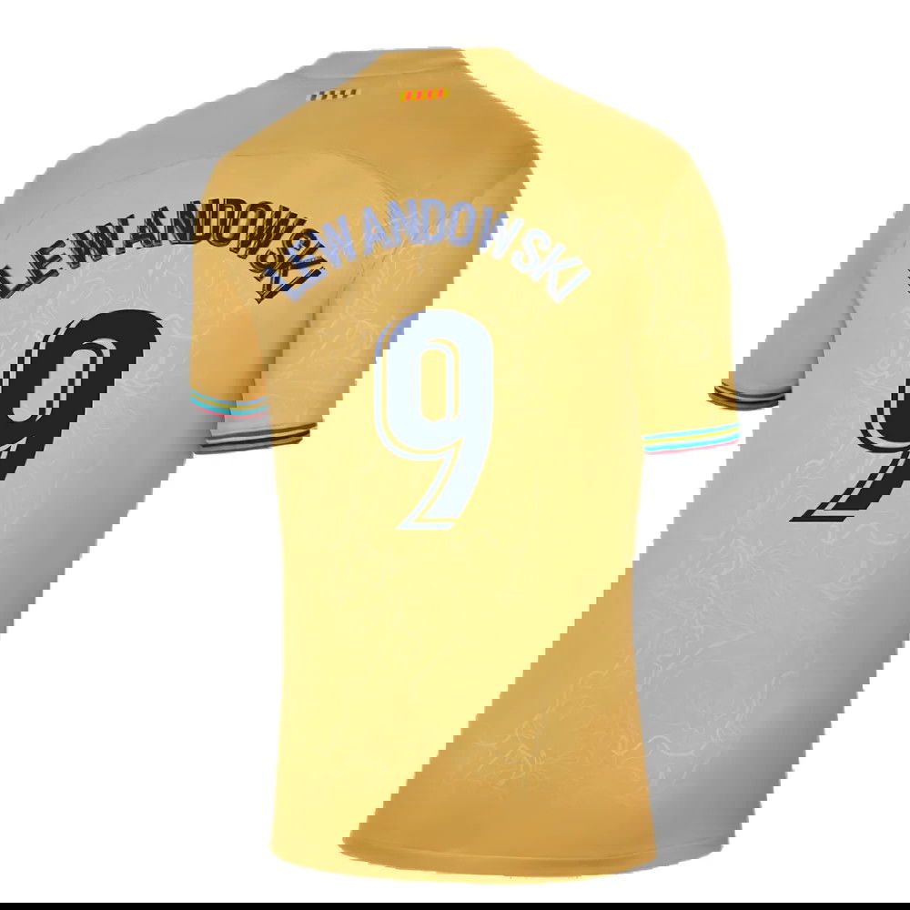 2022-2023 Barcelona Away Shirt (Sponsored) (LEWANDOWSKI 9)