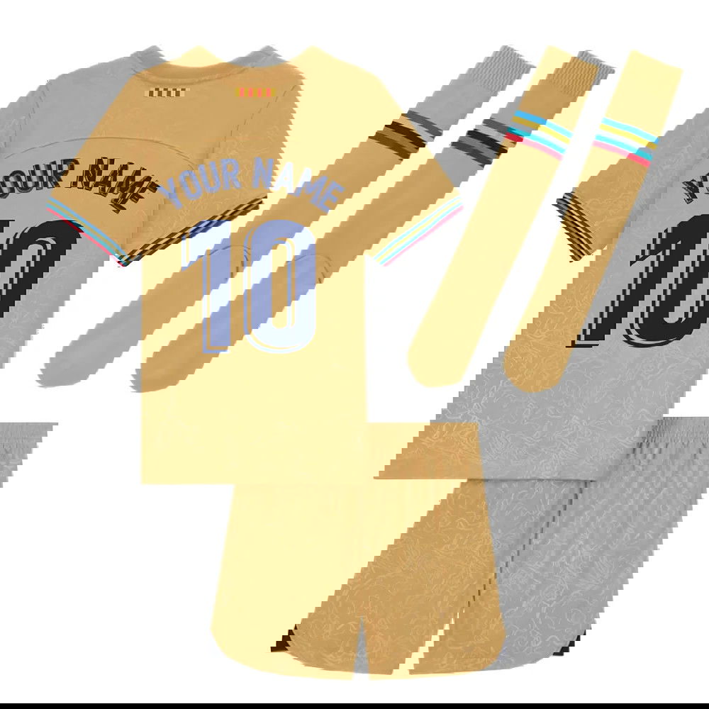 2022-2023 Barcelona Little Boys Away Kit (Your Name)