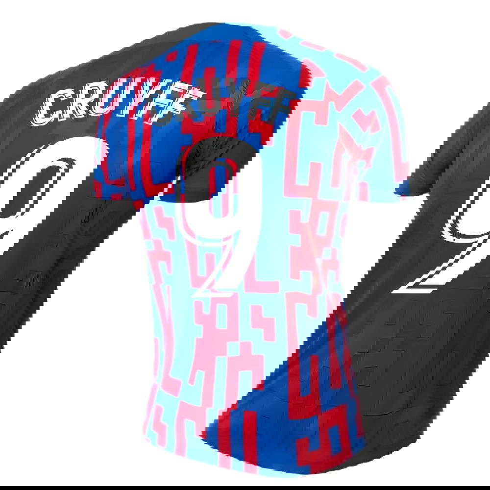 2022-2023 Barcelona Pre-Match Training Shirt (Blue) - Ladies (CRUYFF 9)