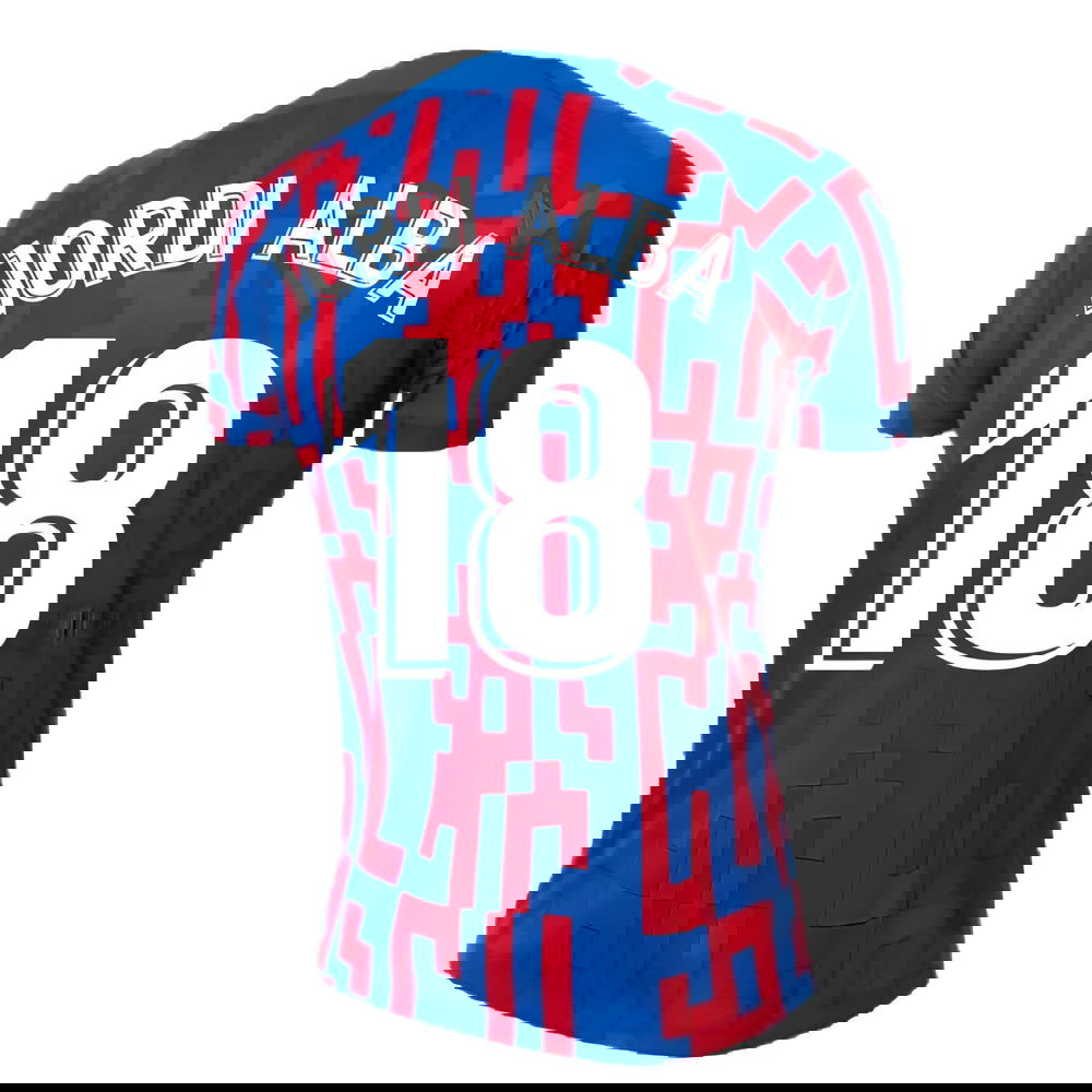 2022-2023 Barcelona Pre-Match Training Shirt (Blue) - Ladies (JORDI ALBA 18)