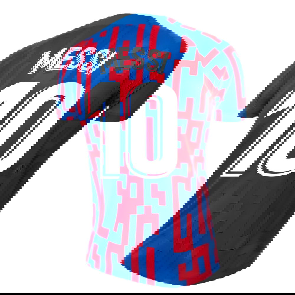 2022-2023 Barcelona Pre-Match Training Shirt (Blue) - Ladies (MESSI 10)