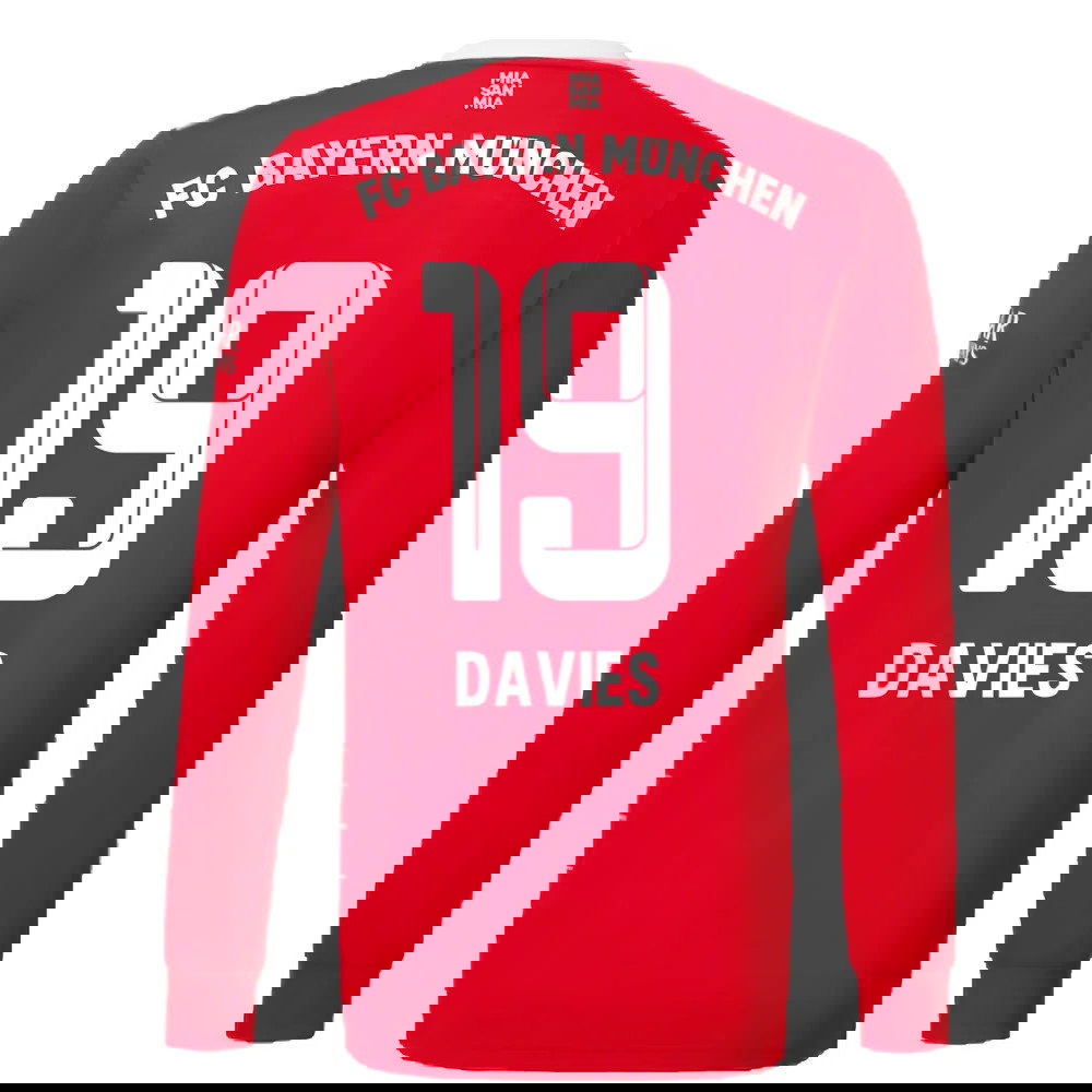 2022-2023 Bayern Munich Long Sleeve Home Shirt (DAVIES 19)