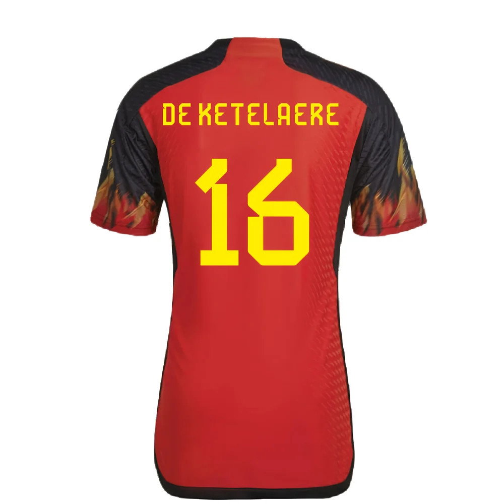 2022-2023 Belgium Authentic Home Shirt (DE KETELAERE 16)