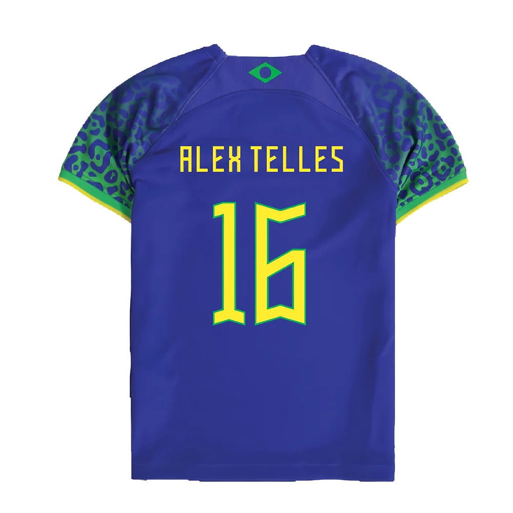 2022-2023 Brazil Away Little Boys Mini Kit (Alex Telles 16)
