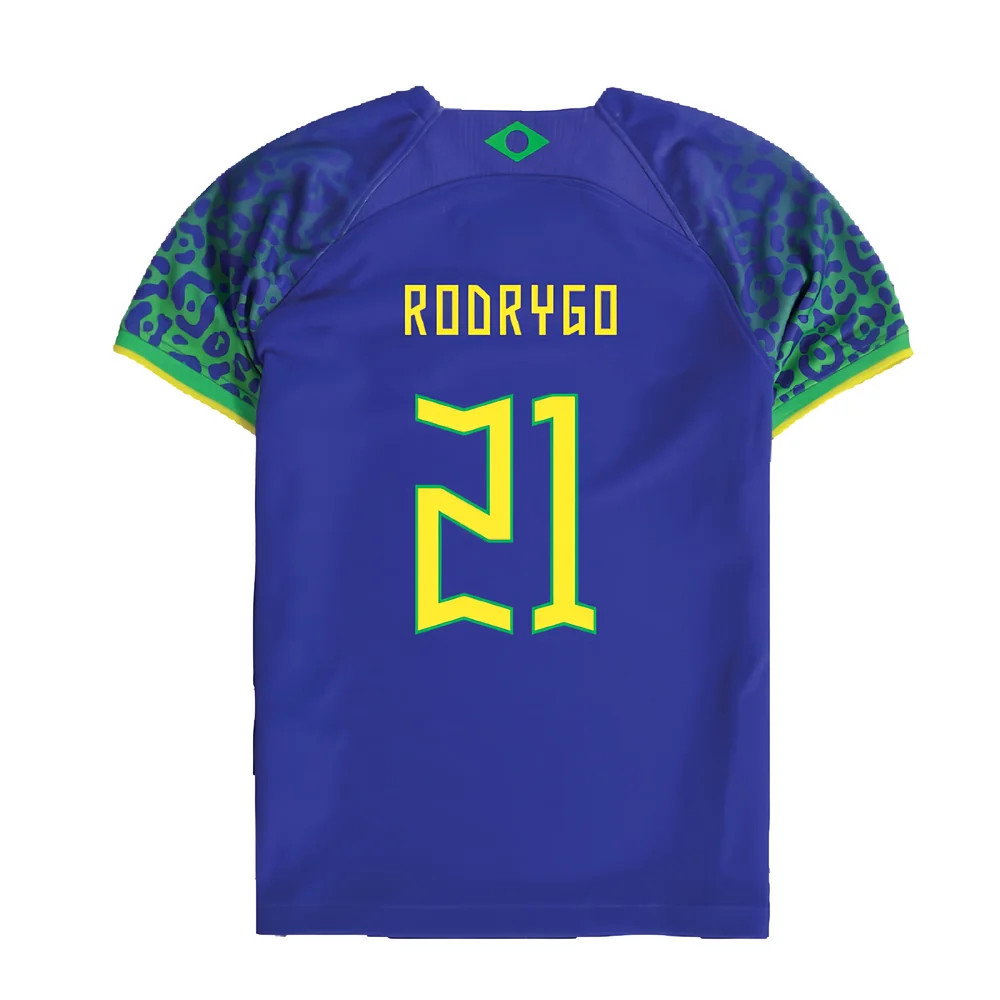 2022-2023 Brazil Away Little Boys Mini Kit (Rodrygo 21)