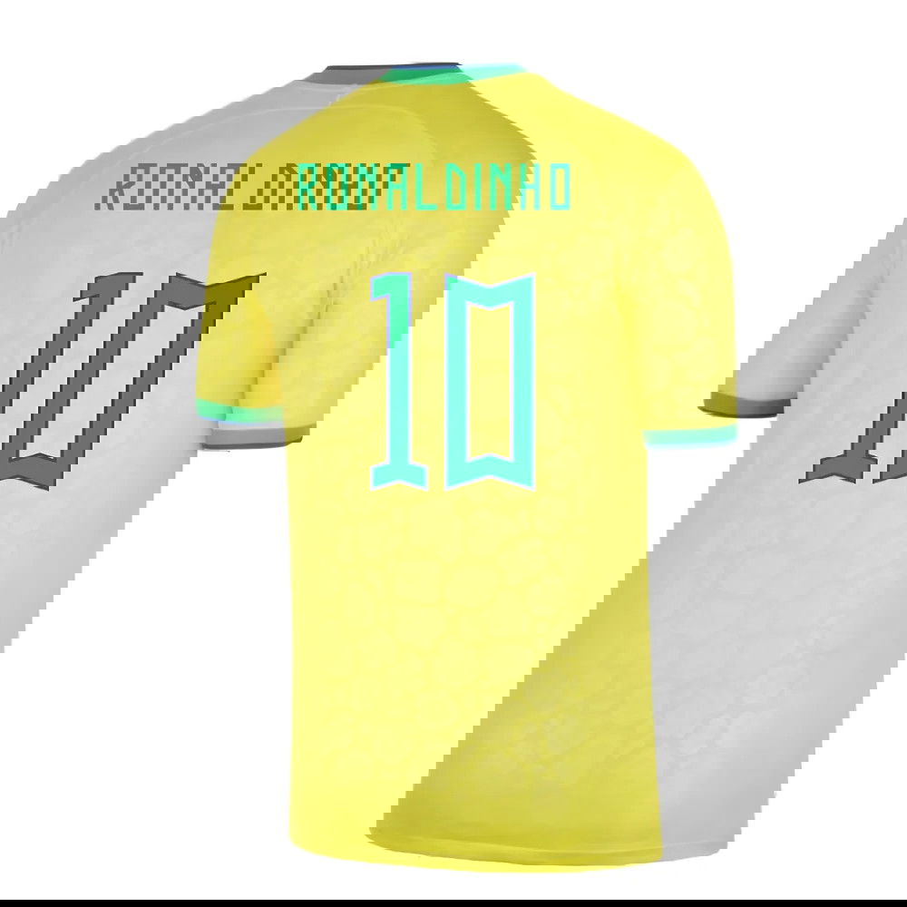 2022-2023 Brazil Home Shirt (RONALDINHO 10)