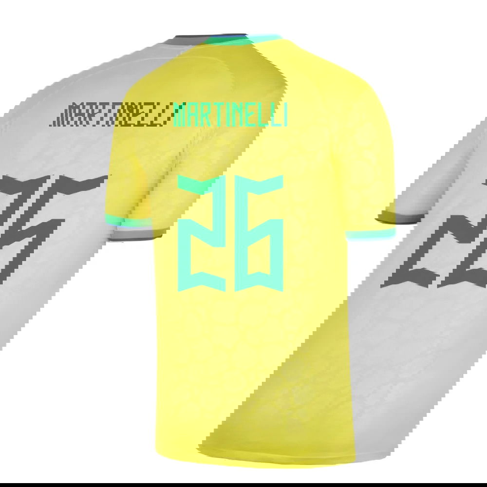 2022-2023 Brazil Little Boys Home Shirt (Martinelli 26)