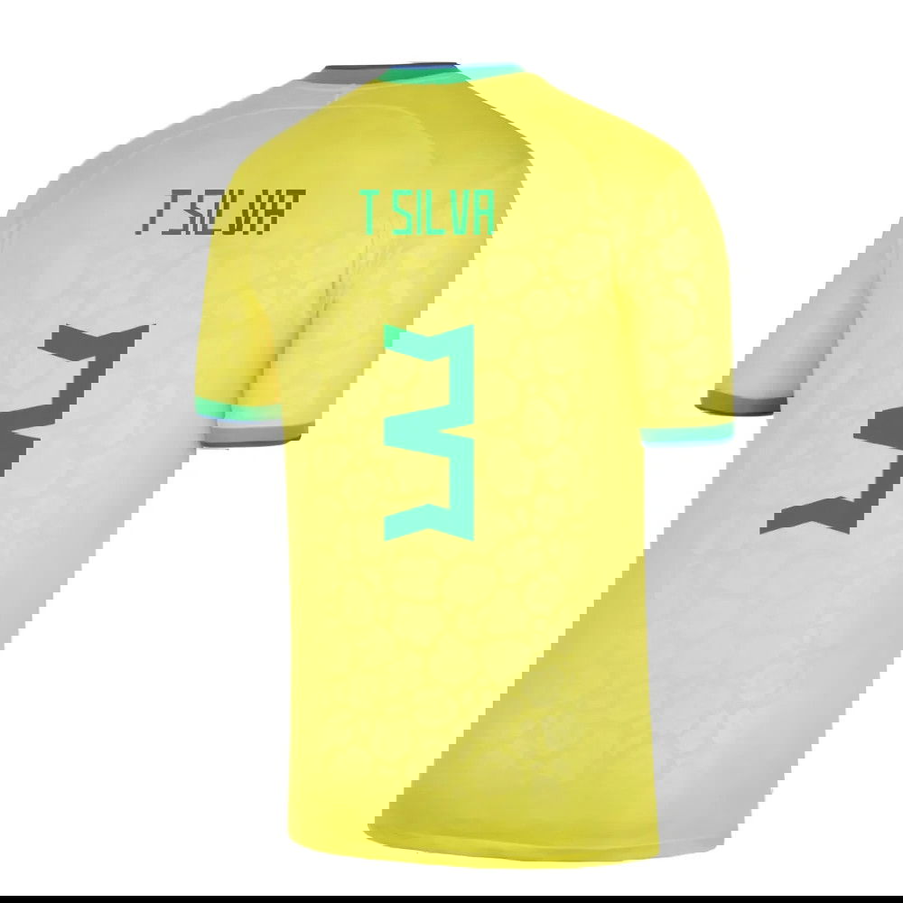 2022-2023 Brazil Little Boys Home Shirt (T Silva 3)
