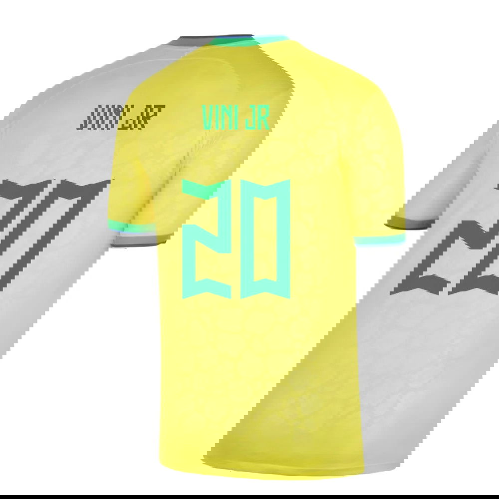 2022-2023 Brazil Little Boys Home Shirt (Vini JR 20)