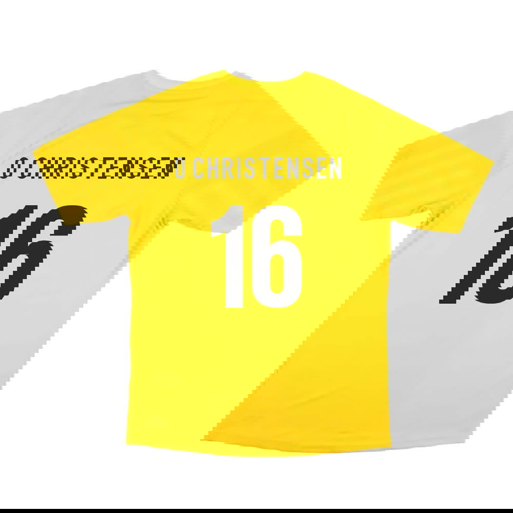 2022-2023 Denmark Away Goalkeeper Jersey (Yellow) (O Christensen 16)