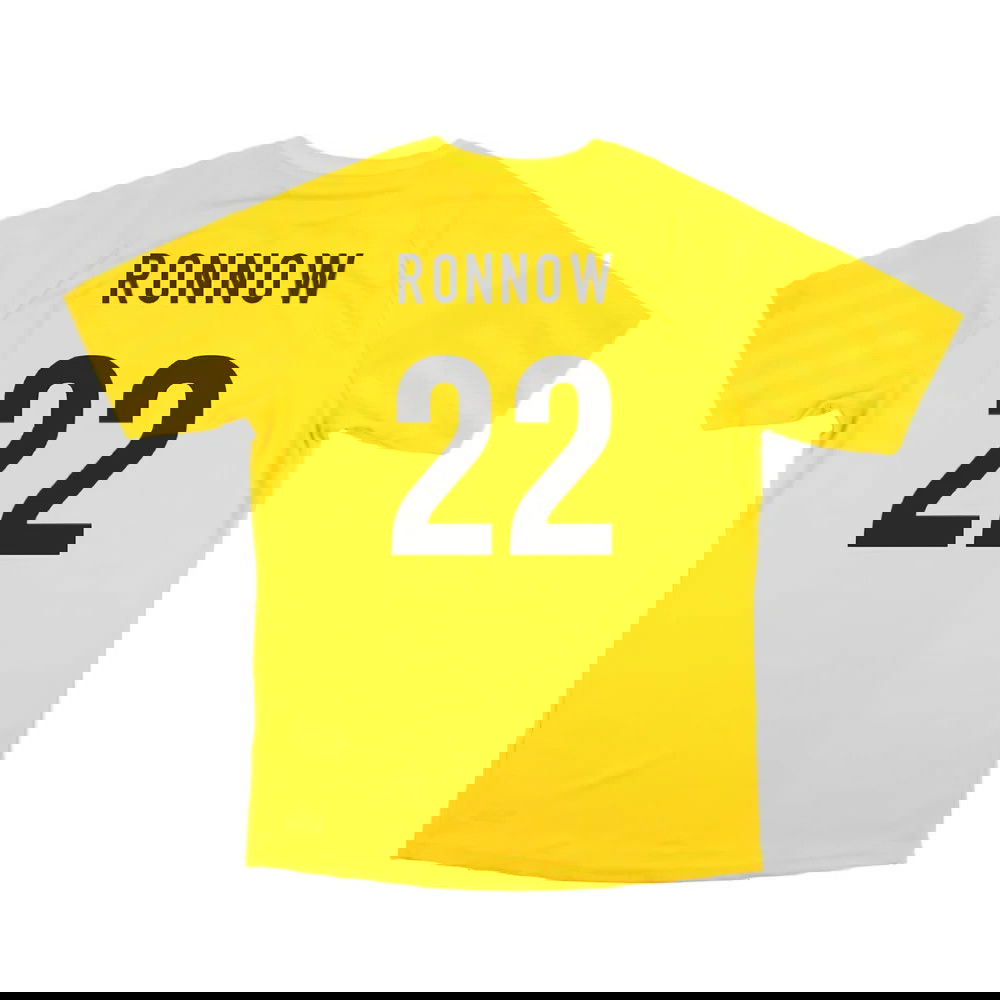 2022-2023 Denmark Away Goalkeeper Jersey (Yellow) (Ronnow 22)
