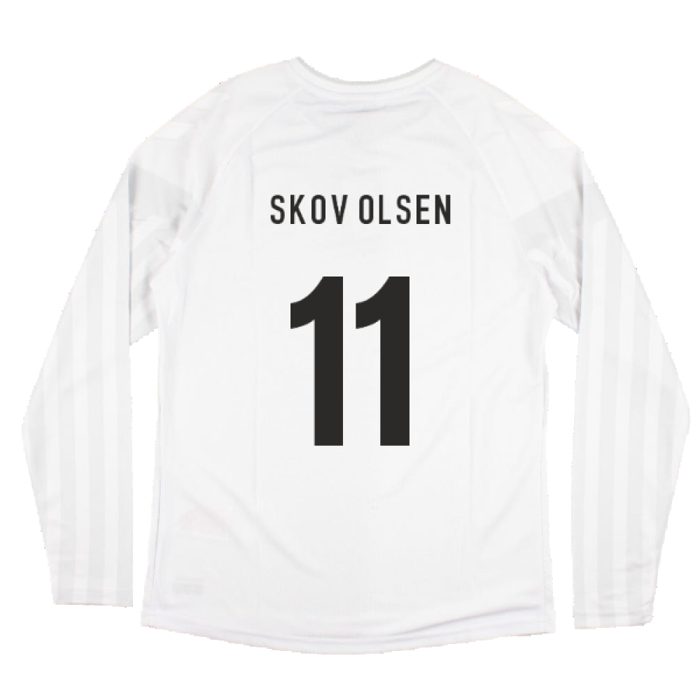 2022-2023 Denmark Long Sleeve Away Shirt (Skov Olsen 11)