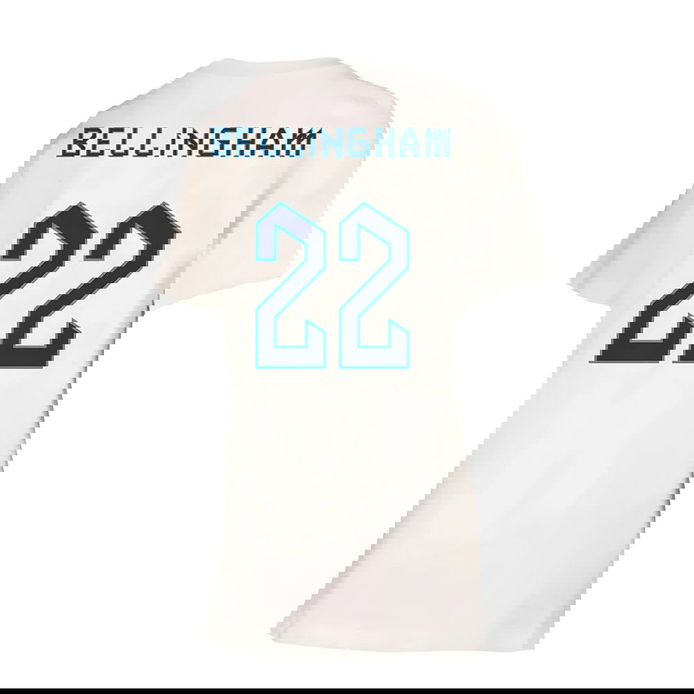 2022-2023 England Crest Tee (White) - Kids (Bellingham 22)