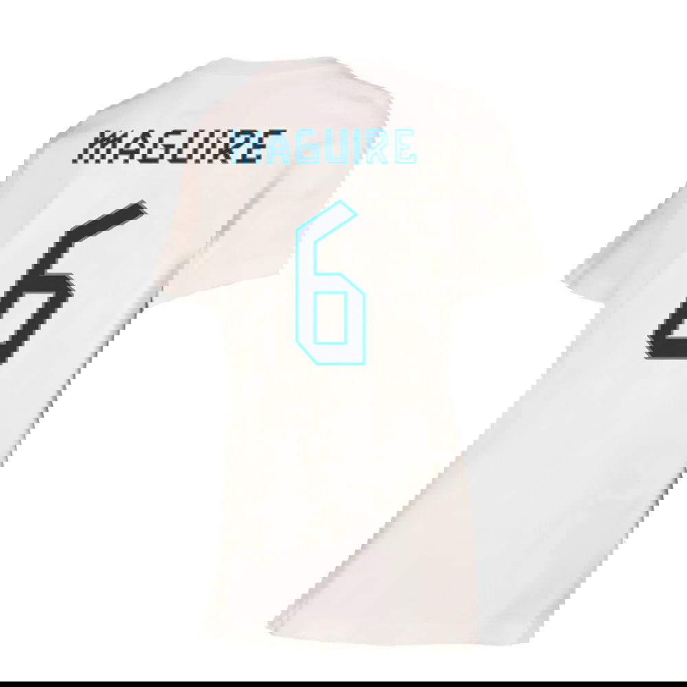 2022-2023 England Crest Tee (White) - Kids (Maguire 6)