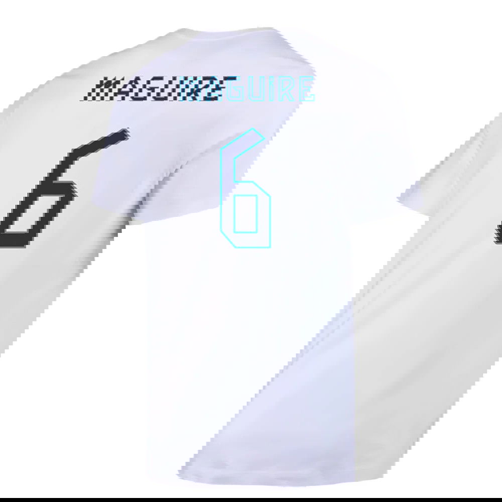2022-2023 England Crest Tee (White) (Maguire 6)