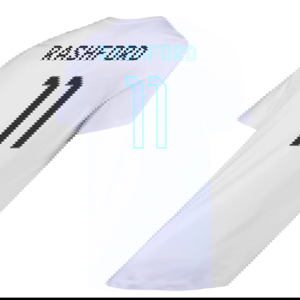 2022-2023 England Crest Tee (White) (Rashford 11)