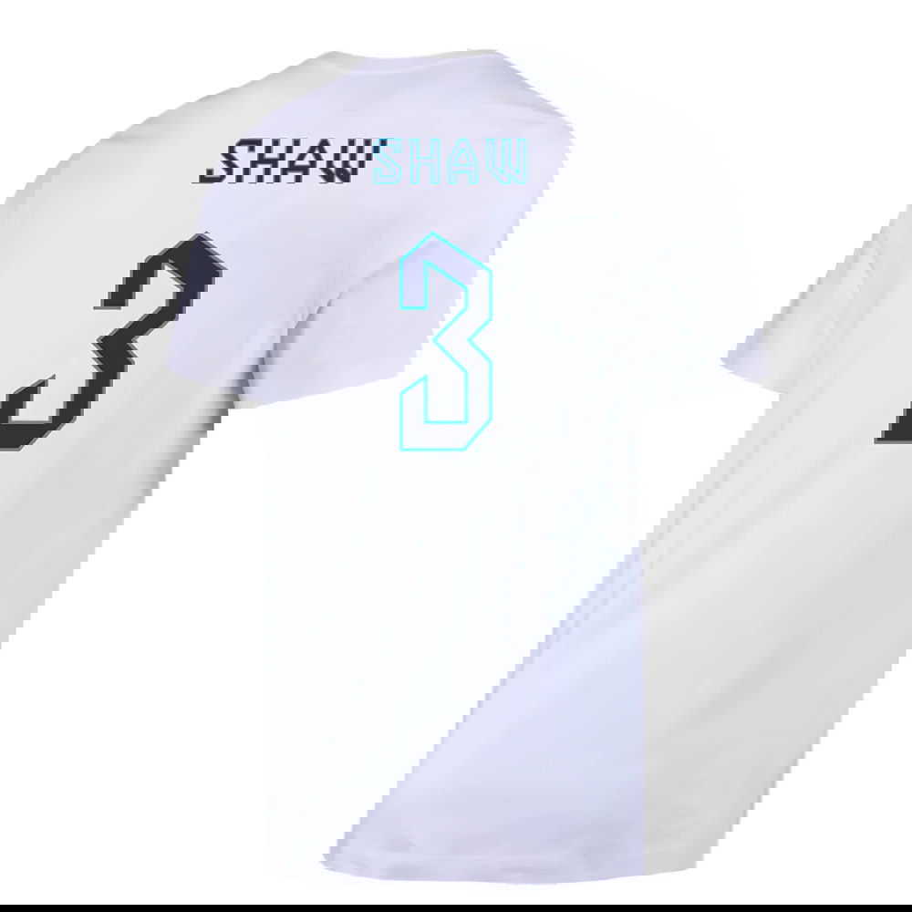 2022-2023 England Crest Tee (White) (Shaw 3)