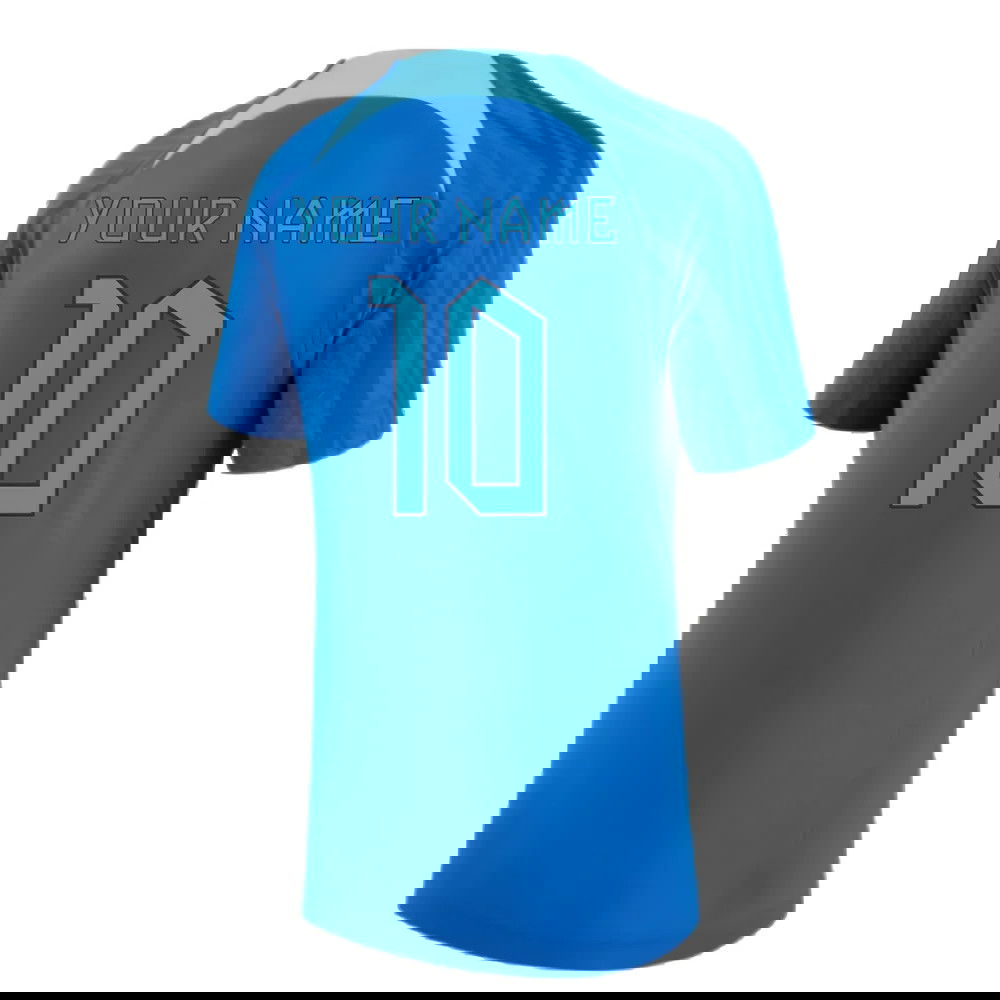 2022-2023 England Strike Dri-FIT Training Shirt (Blue) (Your Name)