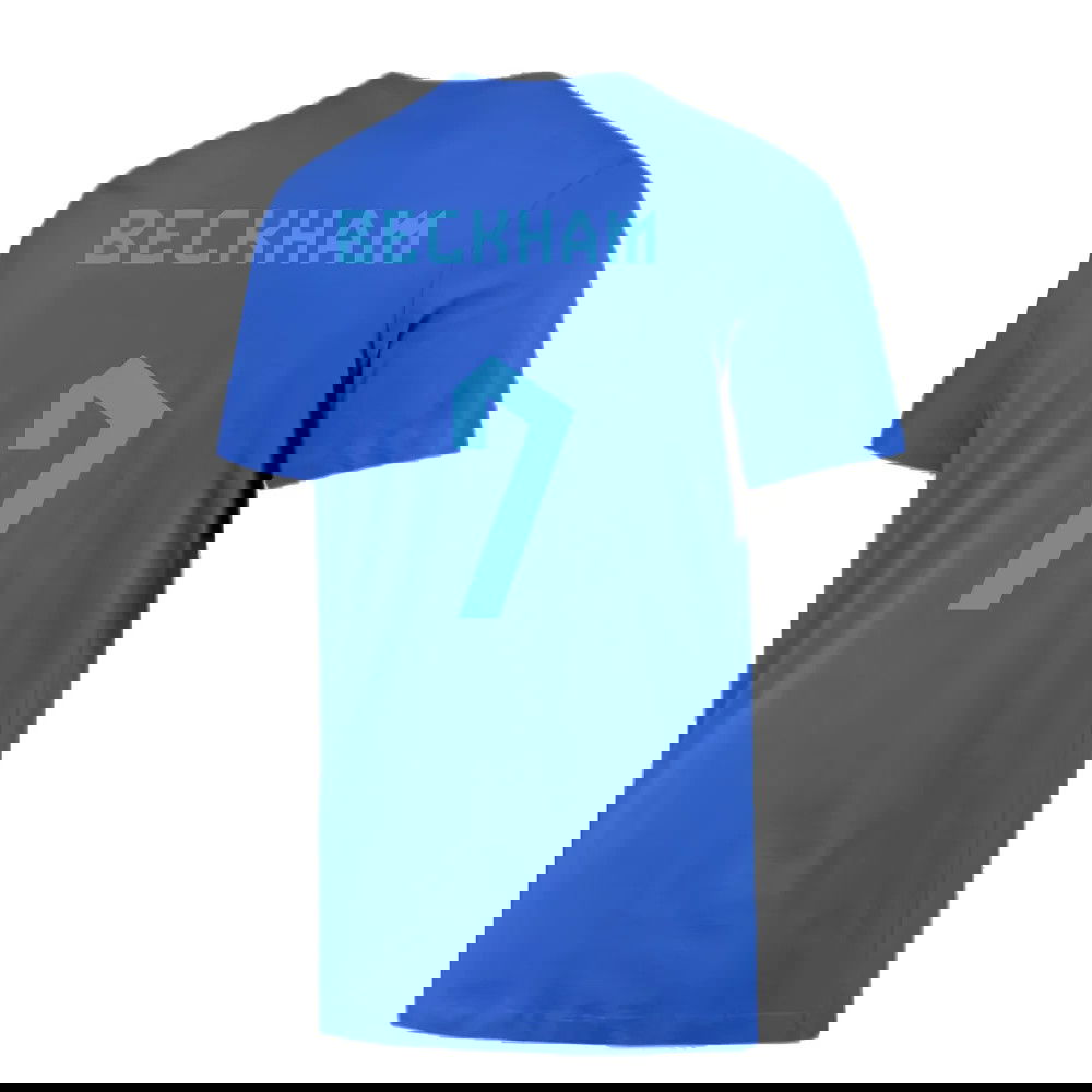 2022-2023 England Three Lions Tee (Blue) (Beckham 7)