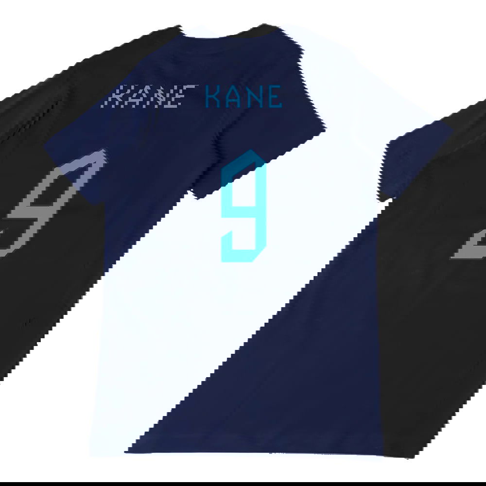 2022-2023 England Three Lions Tee (Navy) - Kids (Kane 9)