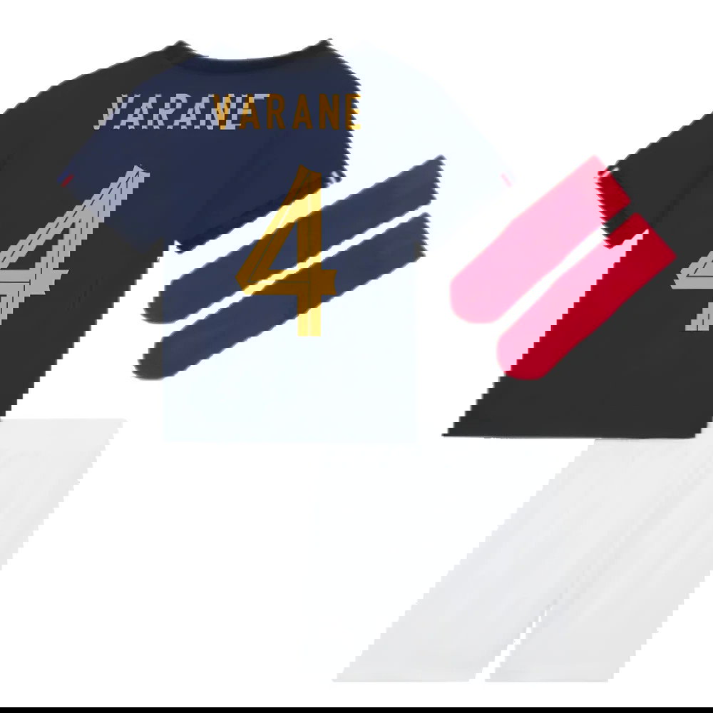 2022-2023 France Home Little Boys Mini Kit (Varane 4)