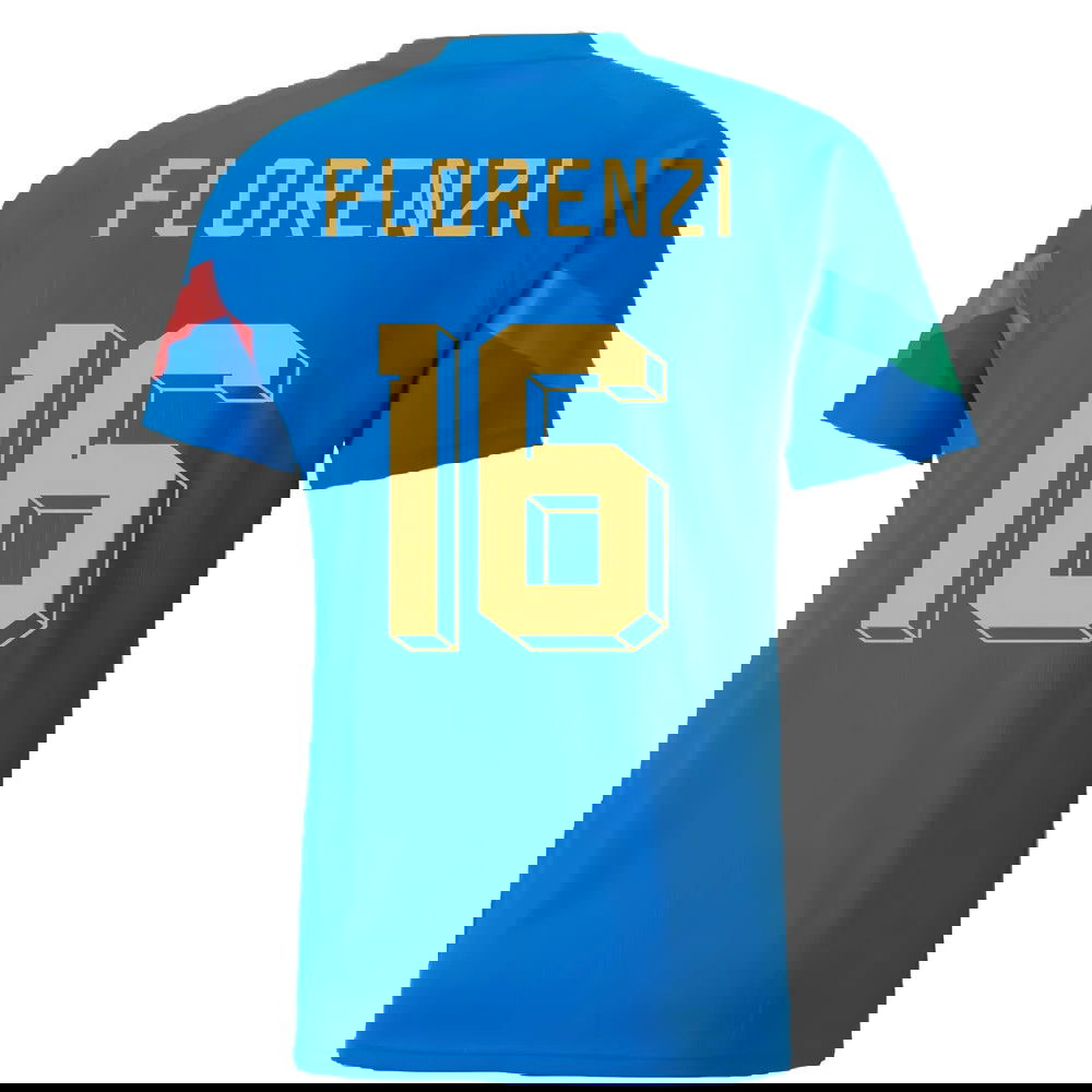 2022-2023 Italy Player Training Jersey (Blue) (FLORENZI 16)