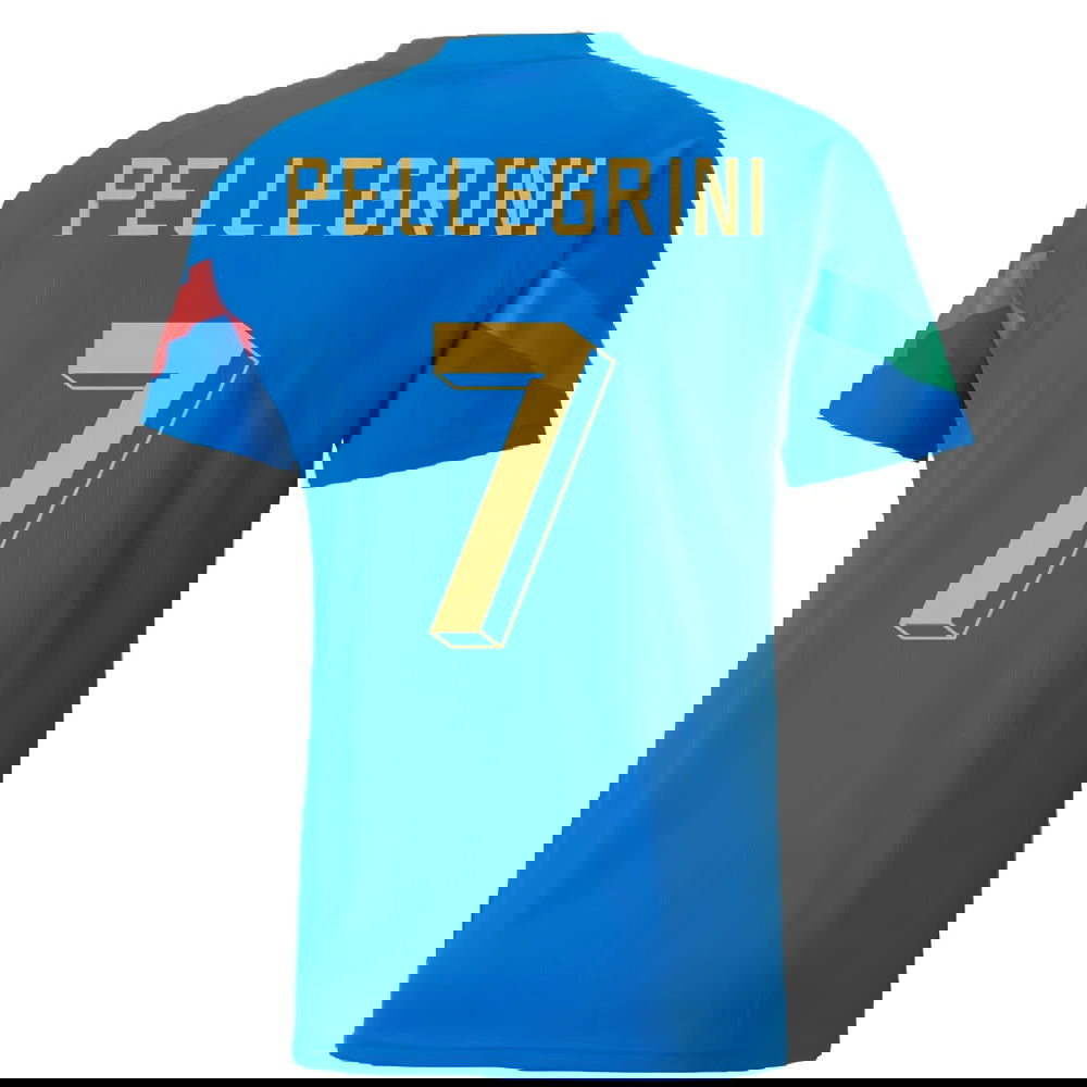2022-2023 Italy Player Training Jersey (Blue) (PELLEGRINI 7)