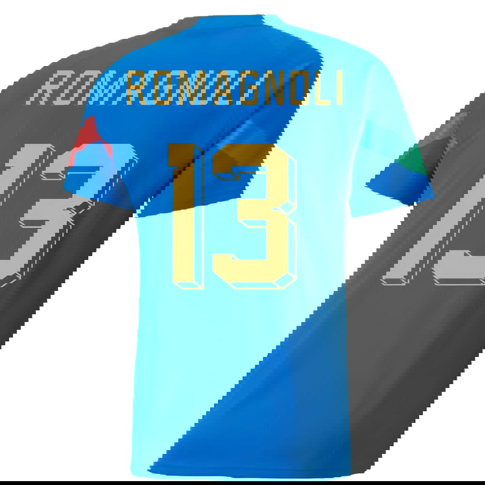 2022-2023 Italy Player Training Jersey (Blue) (ROMAGNOLI 13)