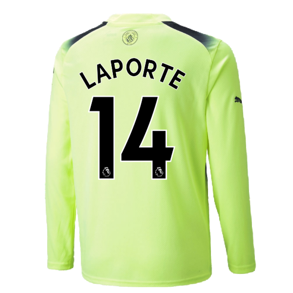 2022-2023 Man City Long Sleeve Third Shirt (LAPORTE 14)