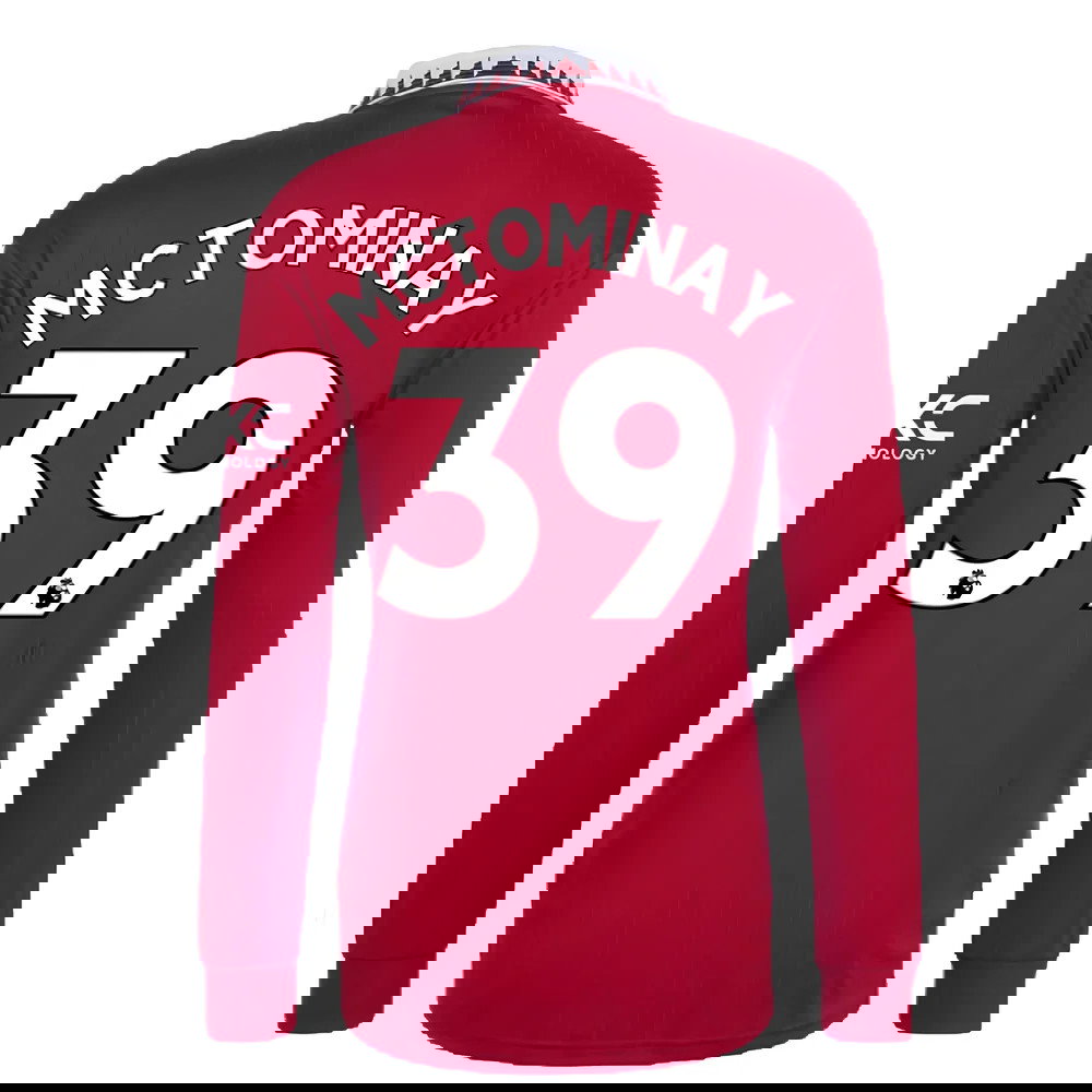 2022-2023 Man Utd Long Sleeve Home Shirt (McTOMINAY 39)