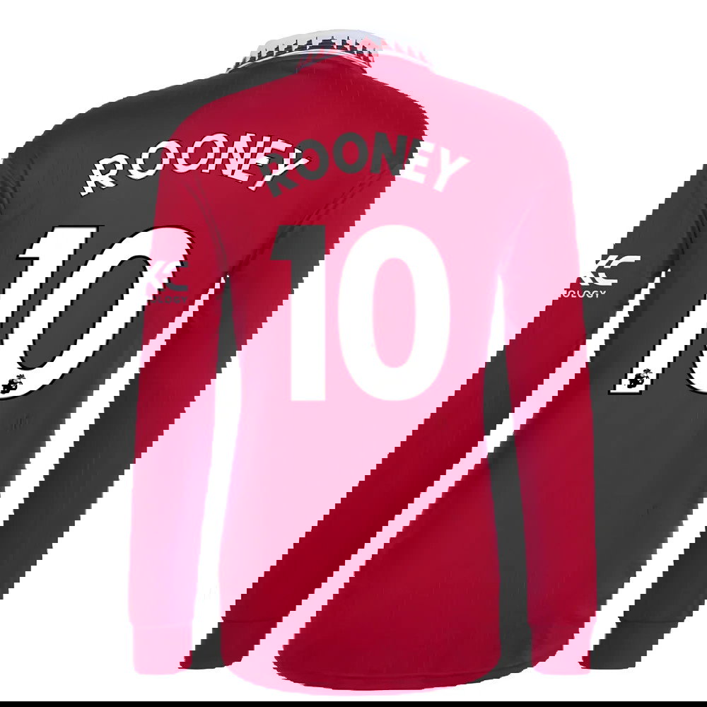 2022-2023 Man Utd Long Sleeve Home Shirt (ROONEY 10)