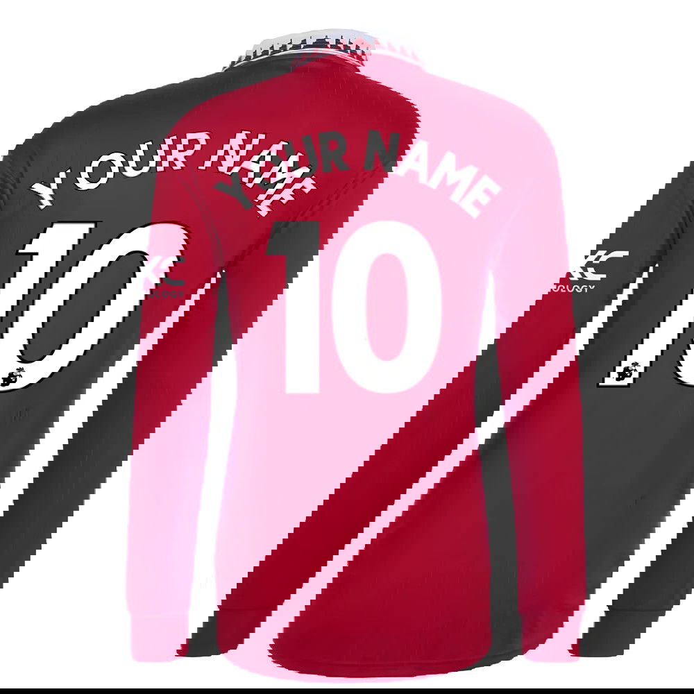 2022-2023 Man Utd Long Sleeve Home Shirt (Your Name)