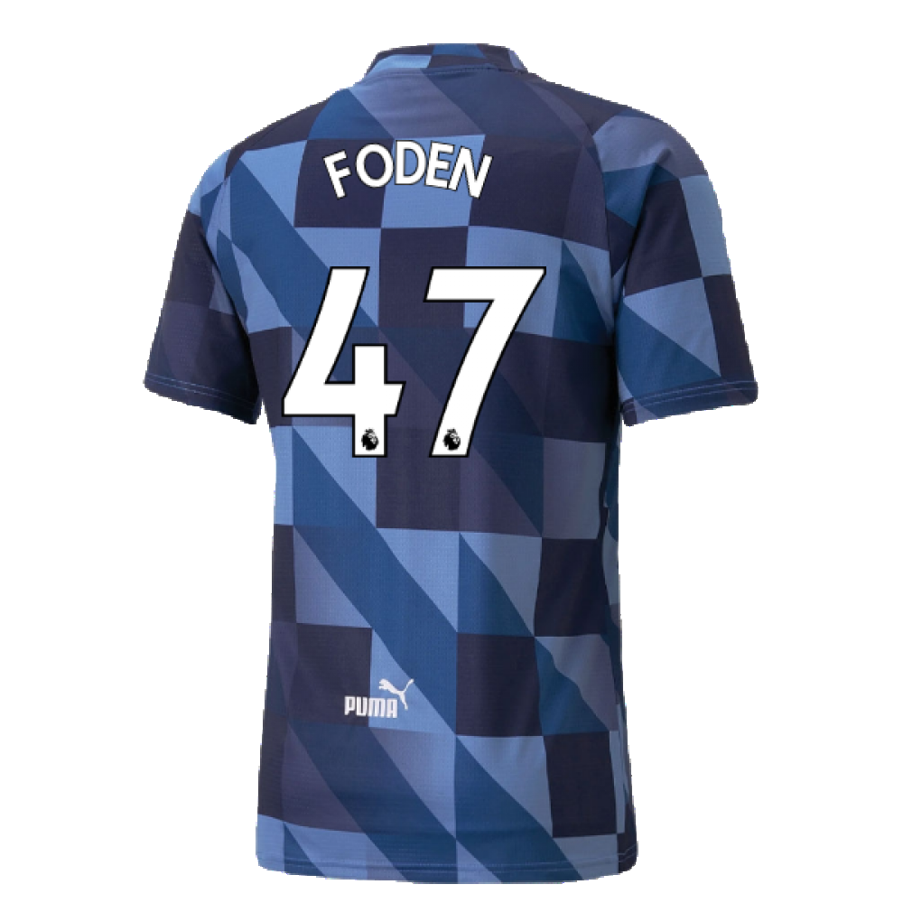 2022-2023 Manchester City Pre-Match Jersey (Blue-Navy) (Foden 47)