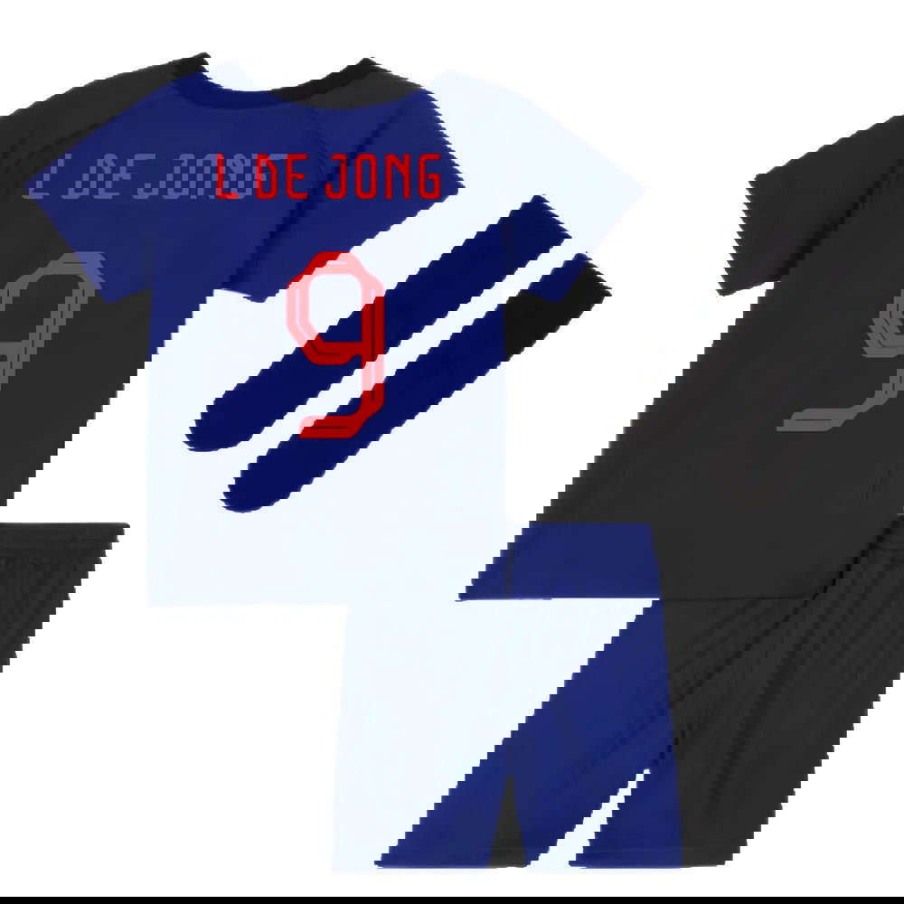 2022-2023 Netherlands Away Mini Kit (L De Jong 9)