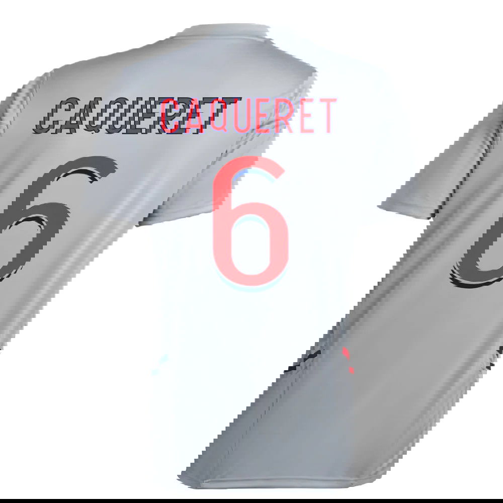 2022-2023 Olympique Lyon Training Jersey (Halo Silver) (CAQUERET 6)