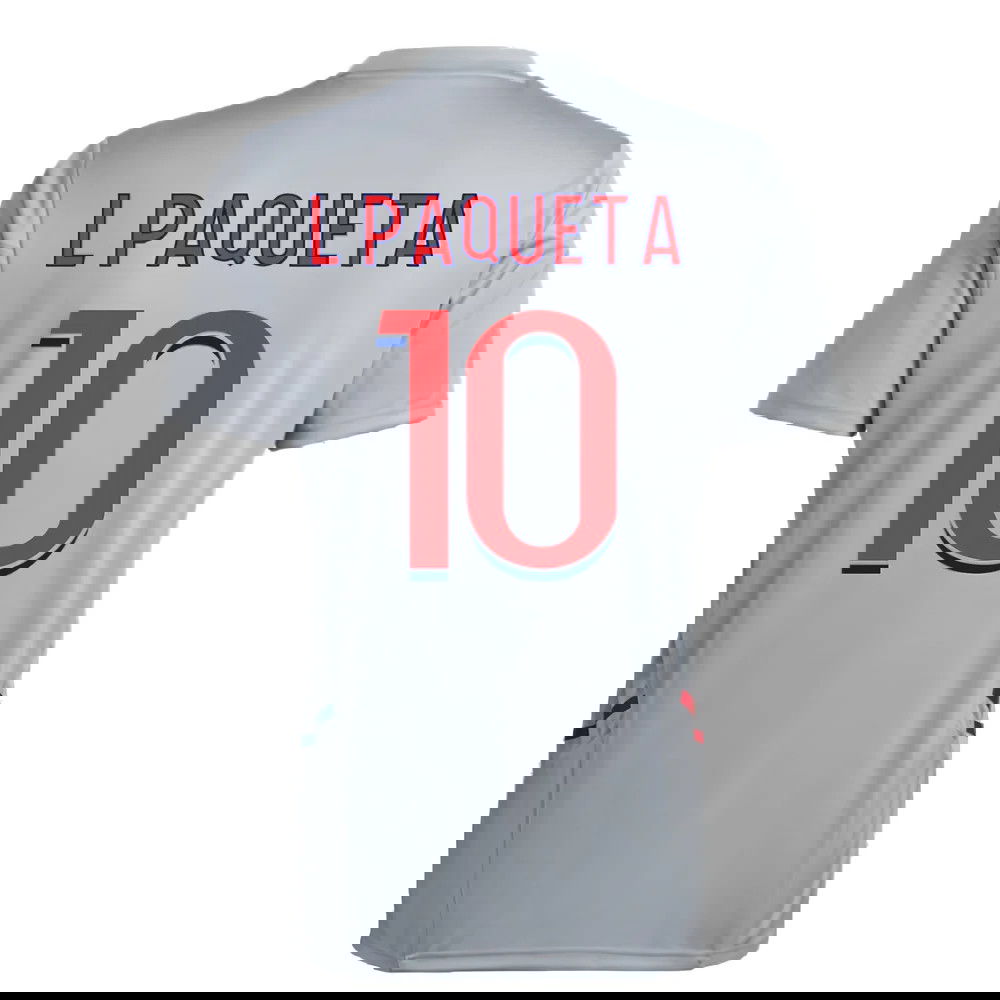 2022-2023 Olympique Lyon Training Jersey (Halo Silver) (L PAQUETA 10)