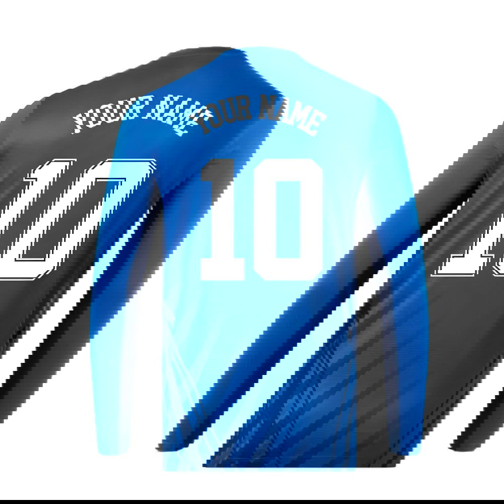 2022-2023 Rangers Long Sleeve Training Tee (Blue) (Your Name)