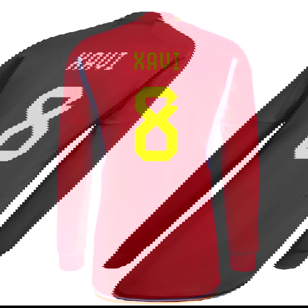 2022-2023 Spain Long Sleeve Home Shirt (XAVI 8)