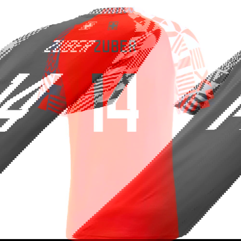 2022-2023 Switzerland Pre-Match Shirt (Red) (ZUBER 14)