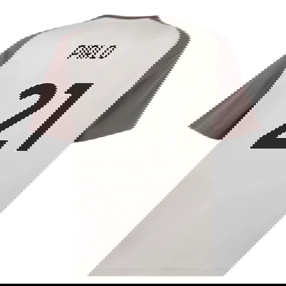 2023-2024 AC Milan Casuals Tee (Light Grey) (Pirlo 21)